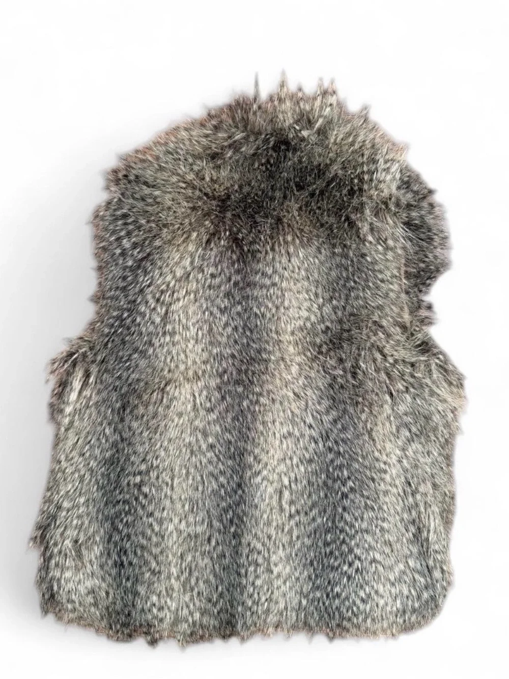 MICHAEL Michael Kors Faux Fur Vest XS Gray Brown